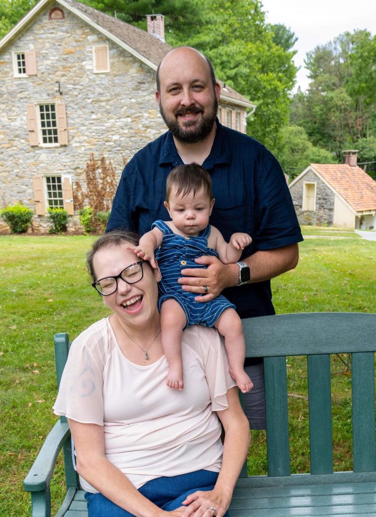 Jenn and Josh Hair of EmberOak Studio with baby B